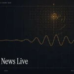 CBC News live guide illustration: amber signal rings and waveform with the title CBC News Live