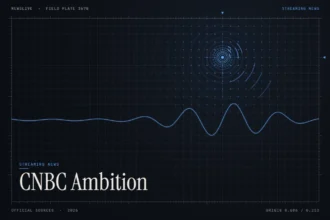 CNBC Ambition guide illustration: blue signal rings and waveform with the title CNBC Ambition