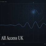 CNN All Access UK guide illustration: blue signal rings and waveform with the title CNN All Access UK