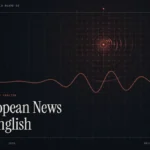 European news channels in English guide illustration: coral signal rings with the title European News in English