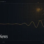 Fox News live stream guide illustration: amber broadcast rings over a grid with the title Fox News
