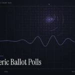 Generic ballot polls illustration: abstract signal design with the title Generic Ballot Polls