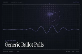 Generic ballot polls illustration: abstract signal design with the title Generic Ballot Polls