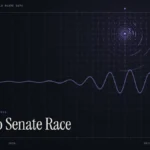 ohio senate race illustration: abstract signal design with the title Ohio Senate Race