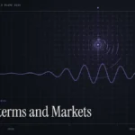 US midterms markets illustration: abstract signal design with the title Midterms and Markets