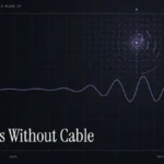Watch news without cable guide illustration: violet signal rings with the title News Without Cable